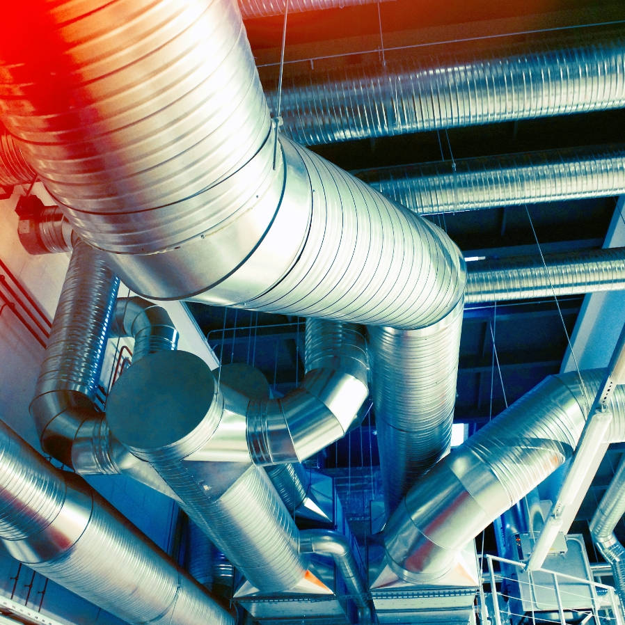 System of industrial ventilating pipes